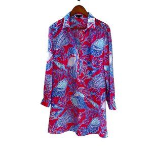 Talbots NEW Seashell Print Swim Coverup Size L